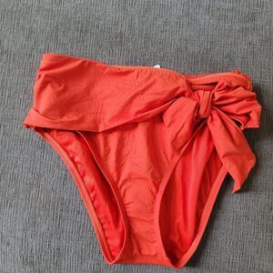 Bleu Rod Beattie Desert Sun high Waisted side Tie Draped Swim Bottoms, US sz 6